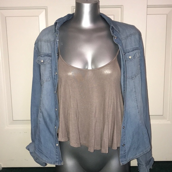 Light denim button up fitted - Picture 1 of 1